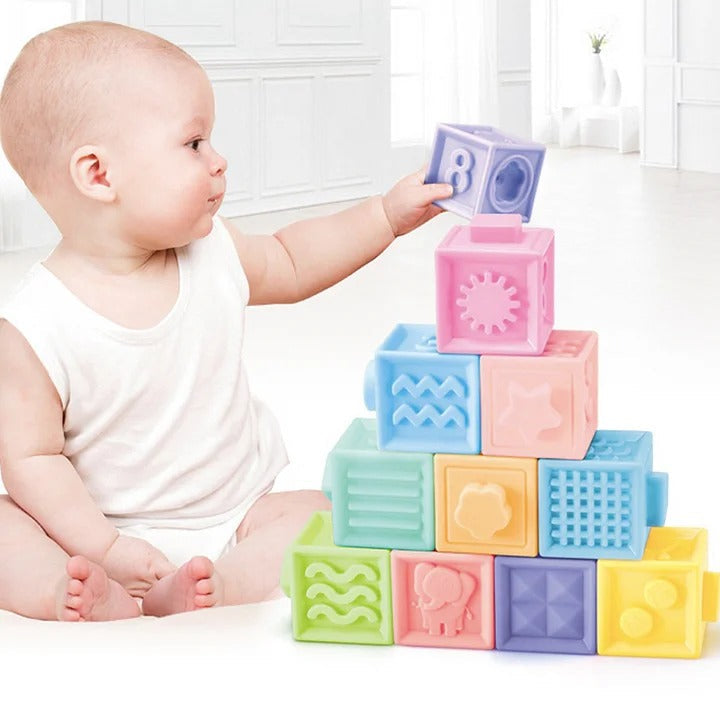 Large Soft teethers Building Blocks Numbers and Shapes For Kids