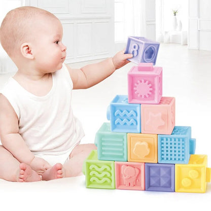 Large Soft teethers Building Blocks Numbers and Shapes For Kids