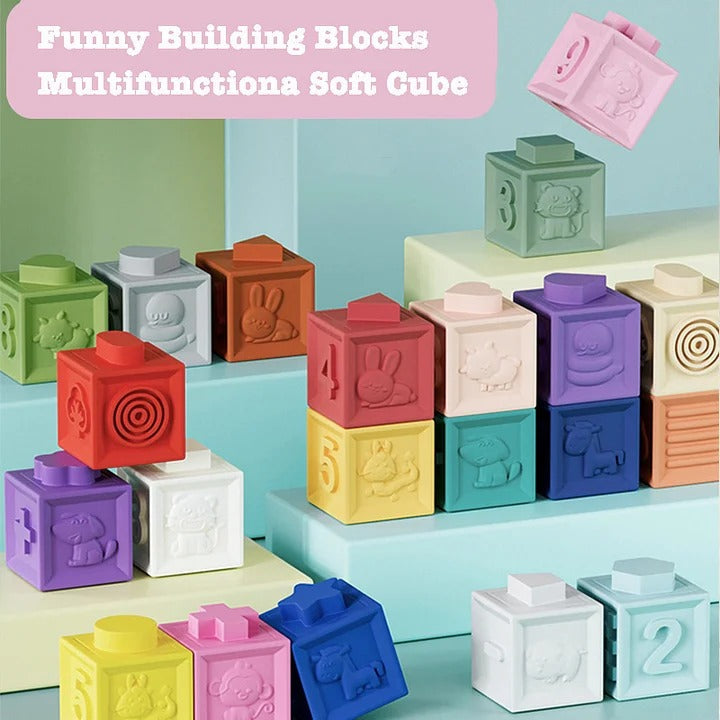 Large Soft teethers Building Blocks Numbers and Shapes For Kids