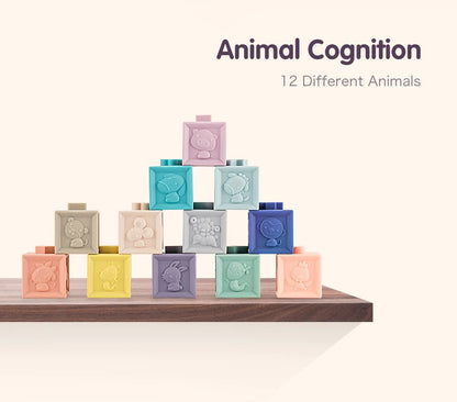 Large Soft teethers Building Blocks Numbers and Shapes For Kids