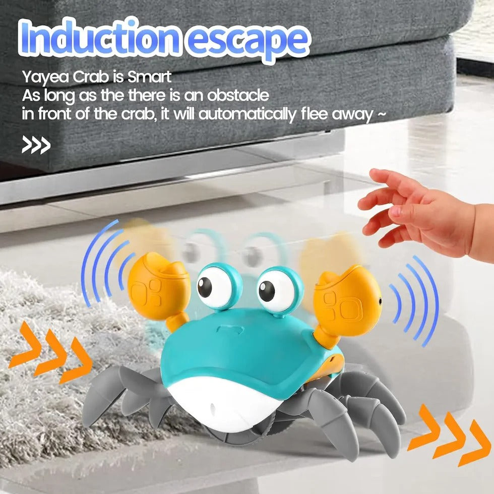 Interactive Electric Crawling Crab Toy with Lights and Music for Kids