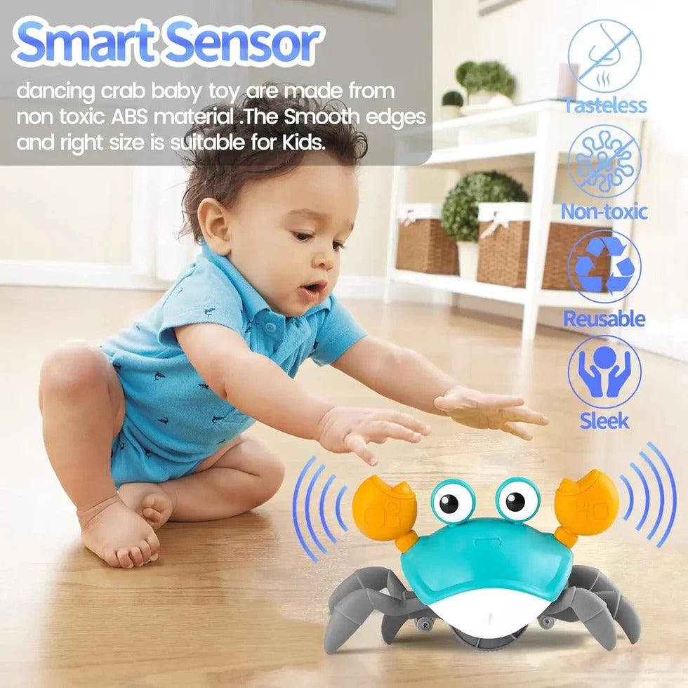 Interactive Electric Crawling Crab Toy with Lights & Music | Rechargeable