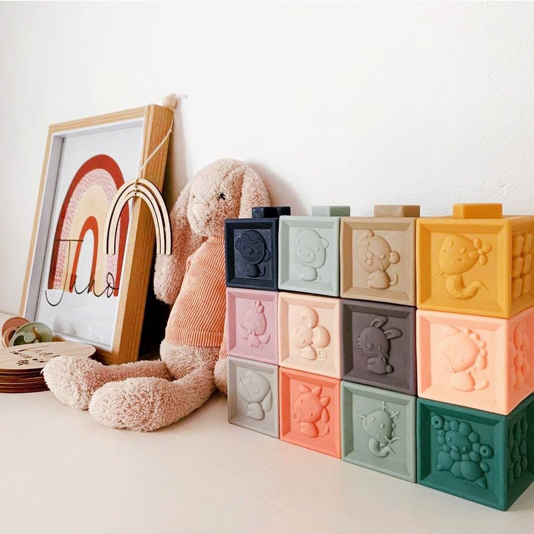 Large Soft teethers Building Blocks Numbers and Shapes For Kids