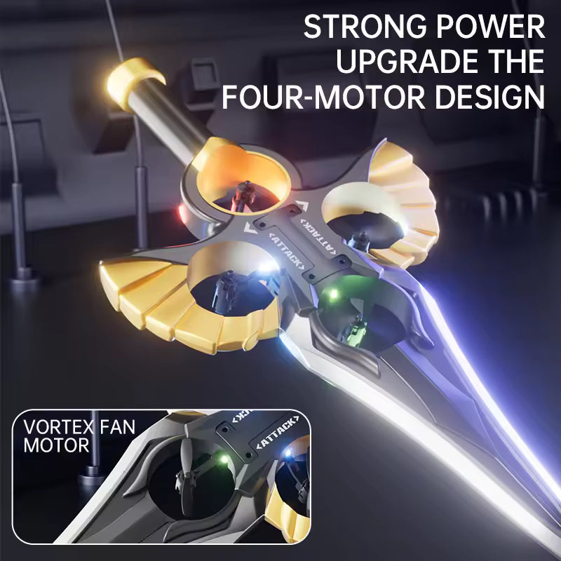 RC Flying Sword Drone – LED Remote Control Toy