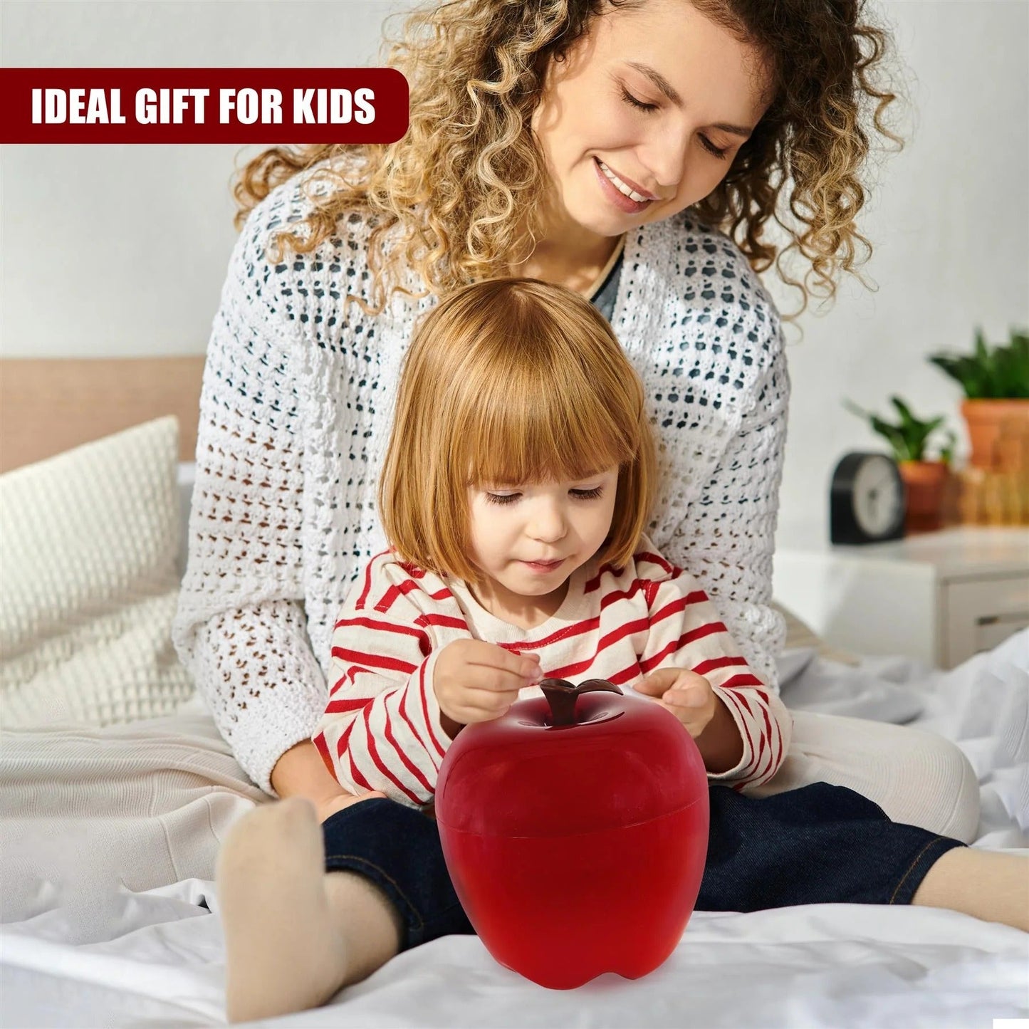 32 Pcs Pretend Play Kitchen Cutting Set (Apple Storage Case)