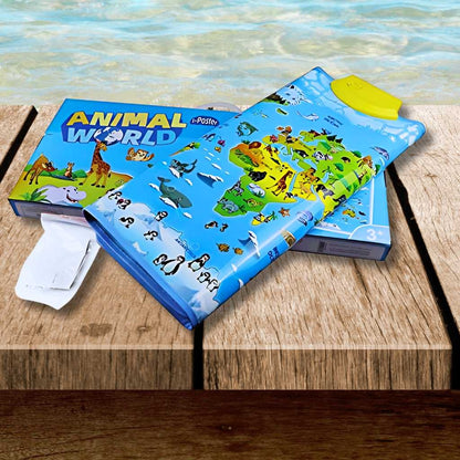 Interactive Talking Animal World Map with Sound For Kids