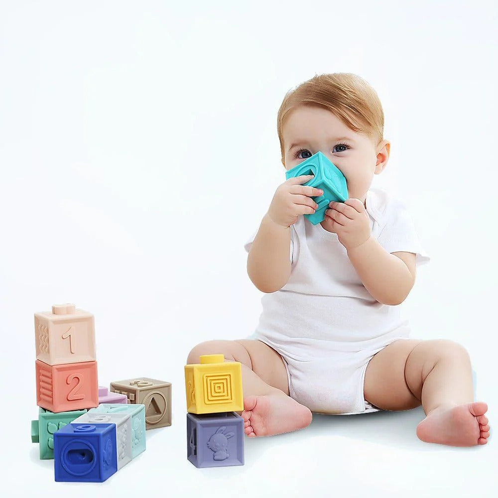 Large Soft teethers Building Blocks Numbers and Shapes For Kids