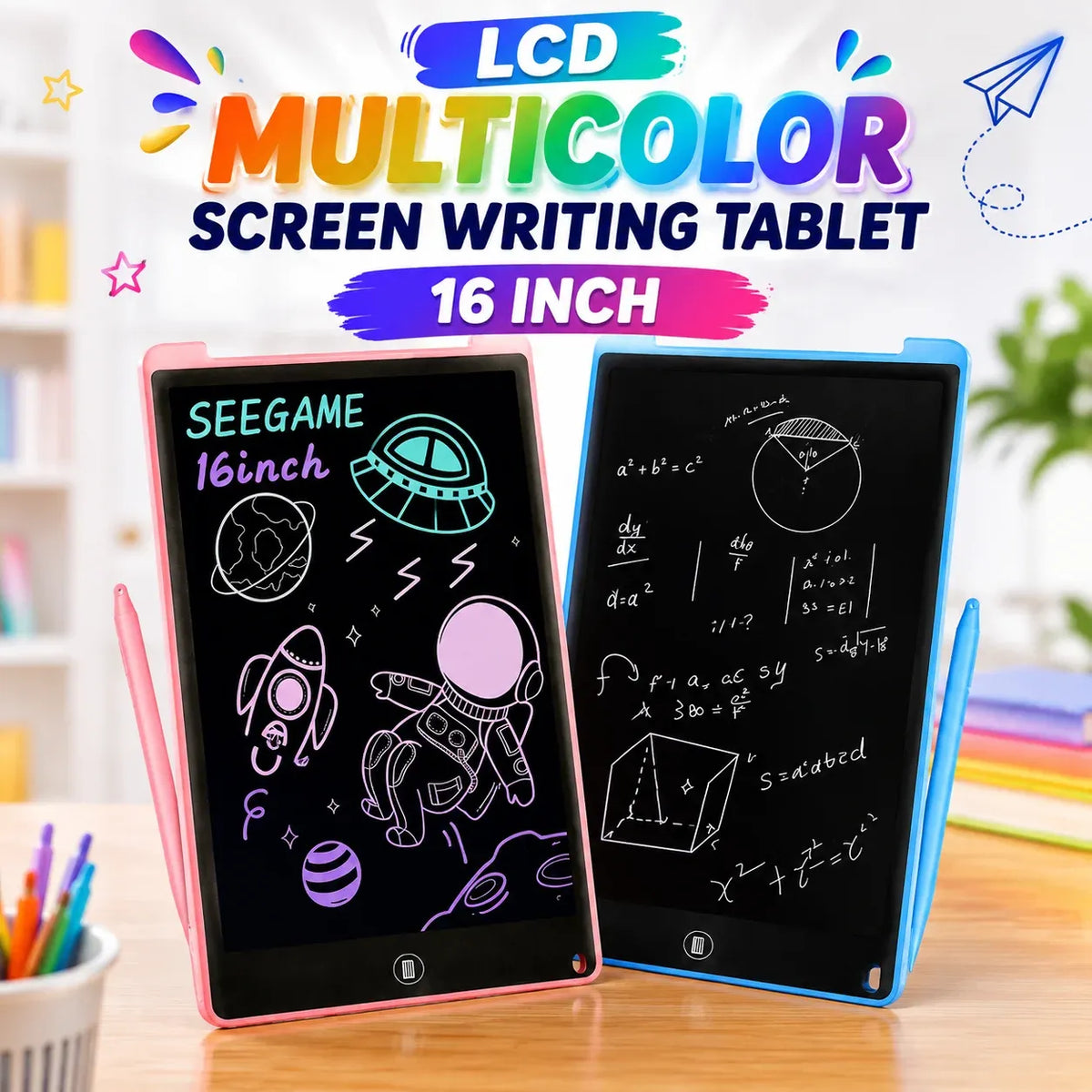 Multicolor LCD Writing Tablet Reusable Drawing and Writing Board