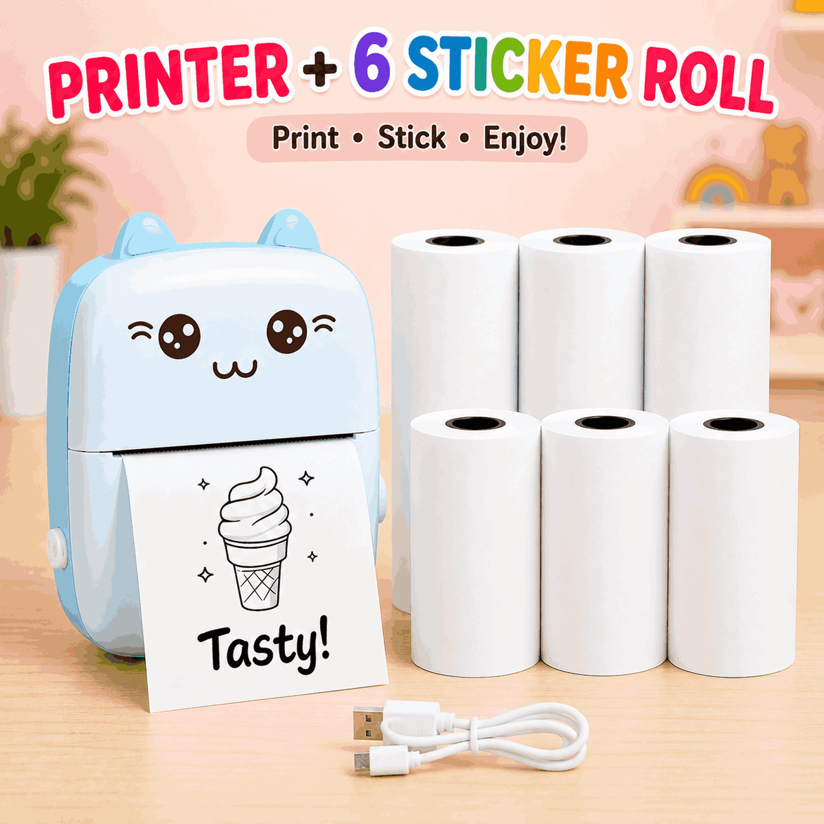 Pocket Inkless Mini Thermal Printer C9 Portable Bluetooth Wireless Printer