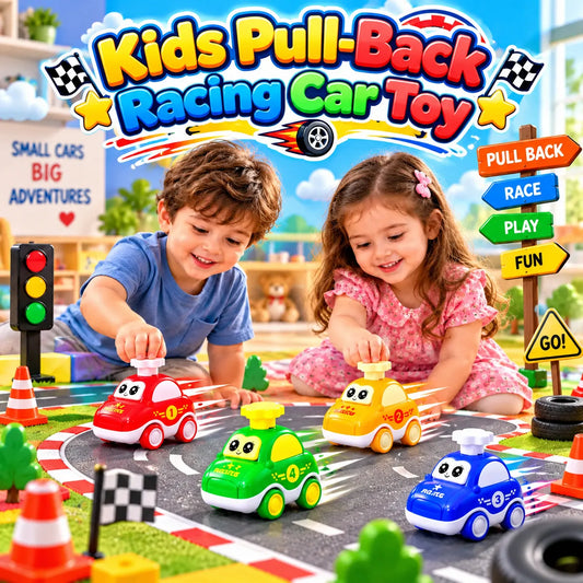 Kids Press and Go Racing Car Toy Colorful Mini Racing Vehicle