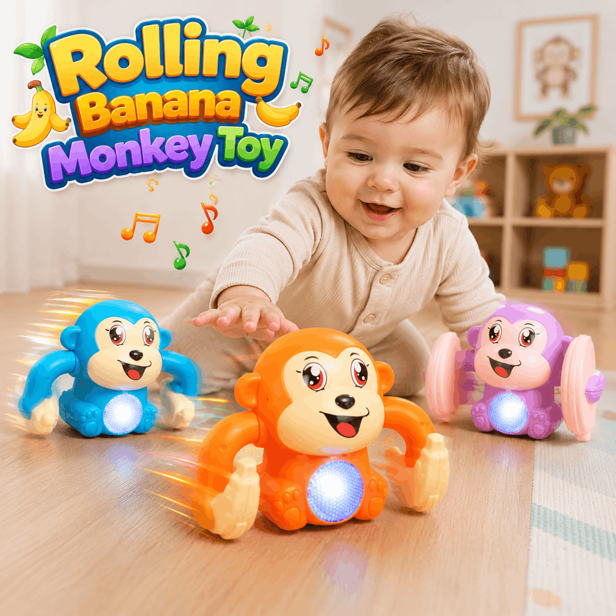 Rolling Banana Monkey Toys (826)
