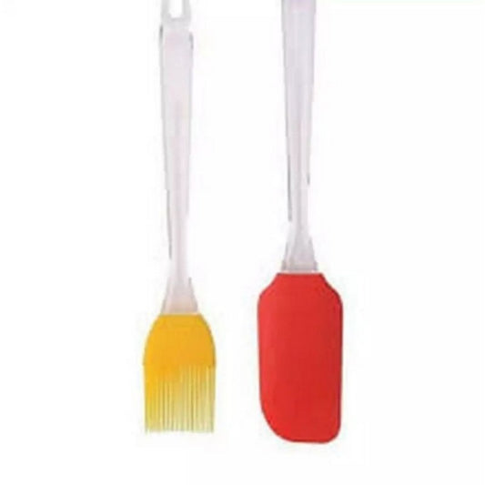 2 PIECE BEST Silicone Brush and Spatula Pair - 2 in 1 set - Deliverrpk