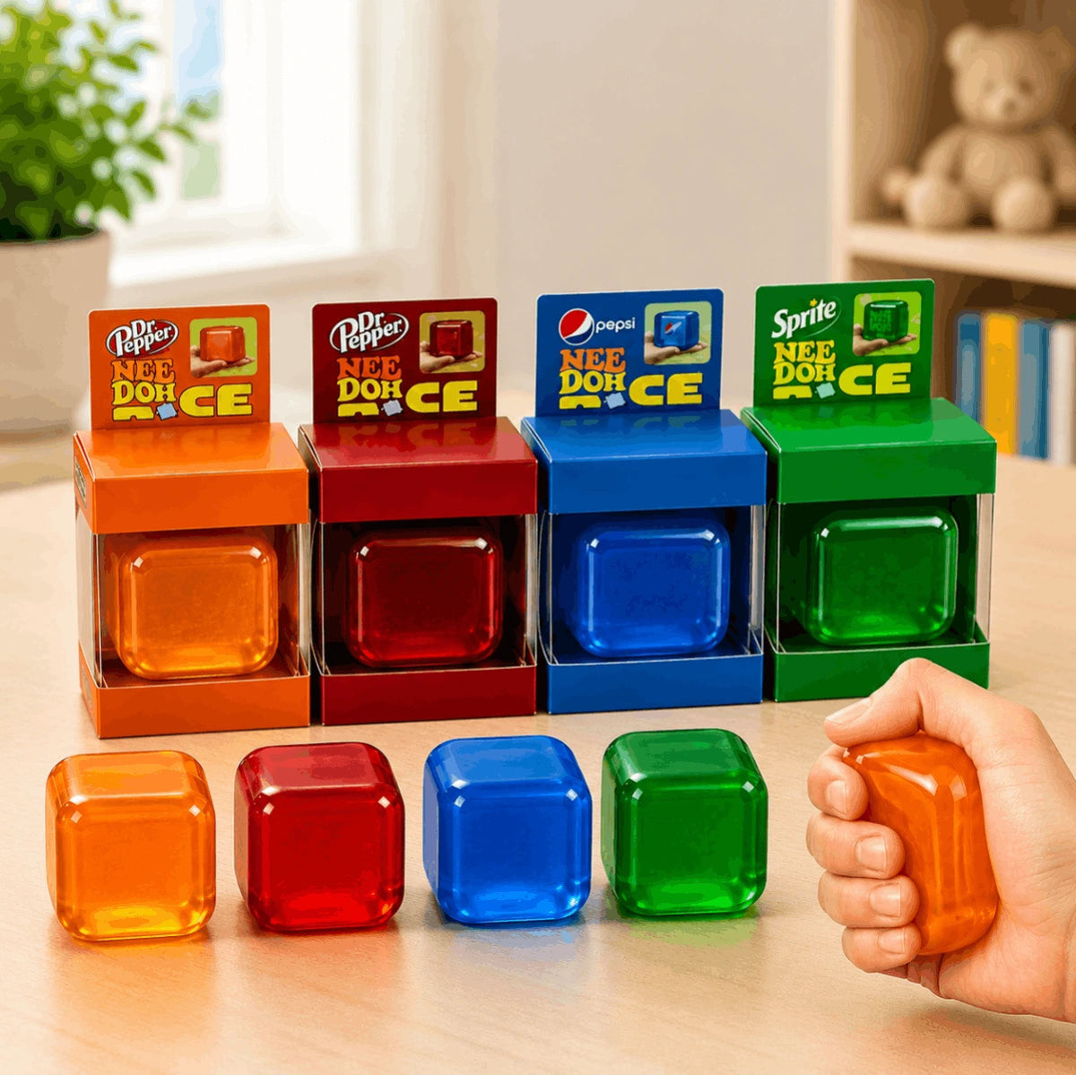 Squeeze Cube Stress Relief Toy Random Colors (JSS |JSSR)