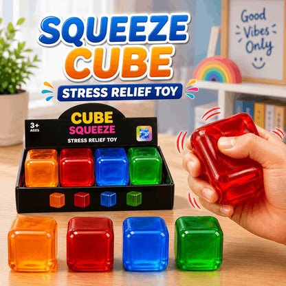 Squeeze Cube Stress Relief Toy Random Colors (JSS |JSSR)
