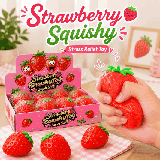 Kawaii Strawberry Squishy Fidget Stress Relief Toy