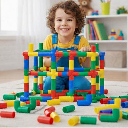 Colorful Creative Pipe Puzzle Building Blocks for Kids - Toynix.pk