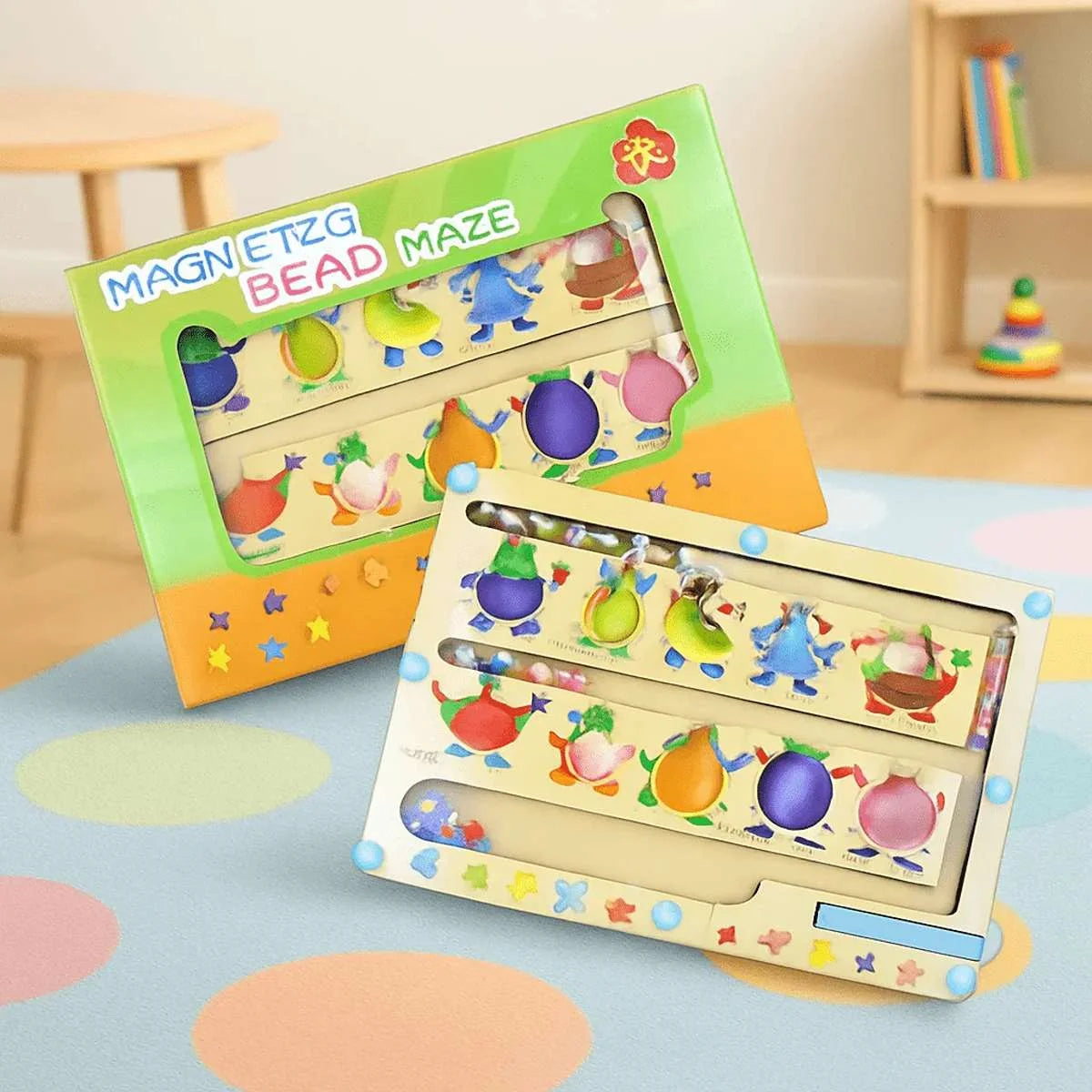 Wooden Magnetic Color Classification Maze Educational Toy for kids