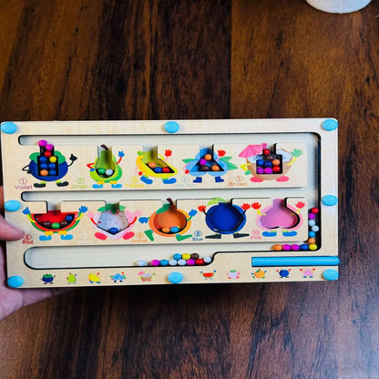 Wooden Magnetic Color Classification Maze Educational Toy for kids
