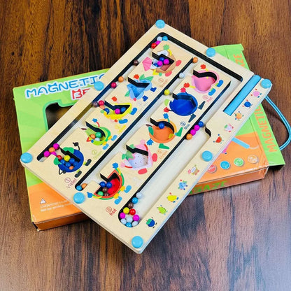 Wooden Magnetic Color Classification Maze Educational Toy for kids