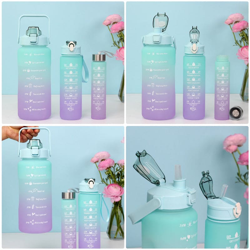 3pcs Colourful Water Bottle Set - Deliverrpk